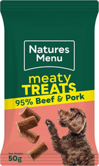 Natures Menu Meaty Treats for Adult Dogs with Beef - 12 x 50g