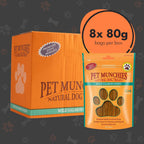 Pet Munchies Dog Treats Wild Salmon Strips 80g x 8