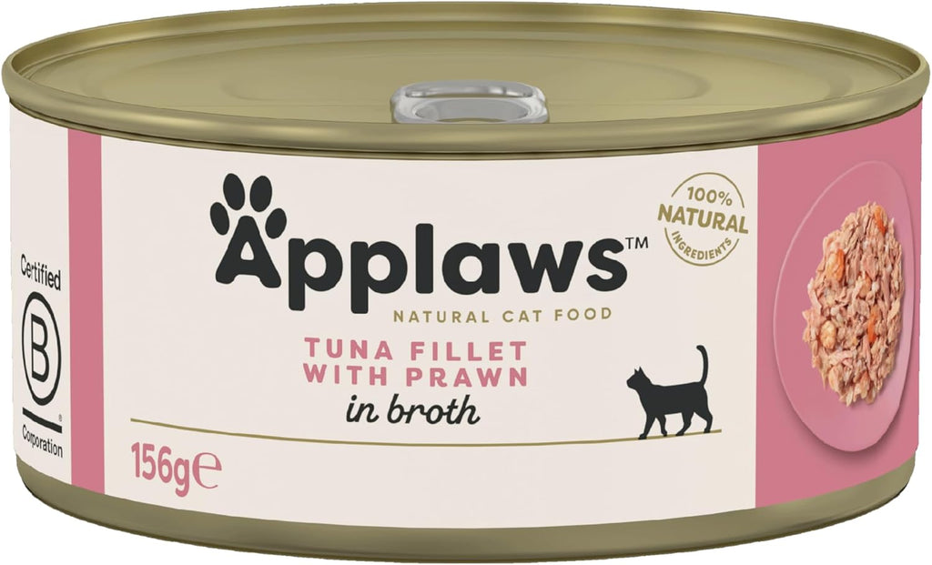Applaws Cat Can Tuna & Prawn in Broth 156g x 24
