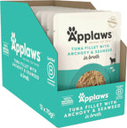 Applaws Cat Pouch Tuna Fillet & Whole Anchovy in Broth 70g x 12