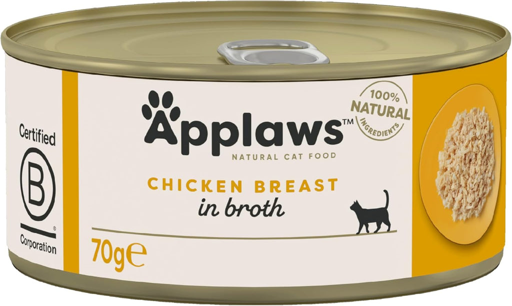 Applaws Cat Can Chicken Breast Flake in Broth 70g x 24