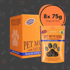 Pet Munchies Dog Treats Venison Strips 75g x 8