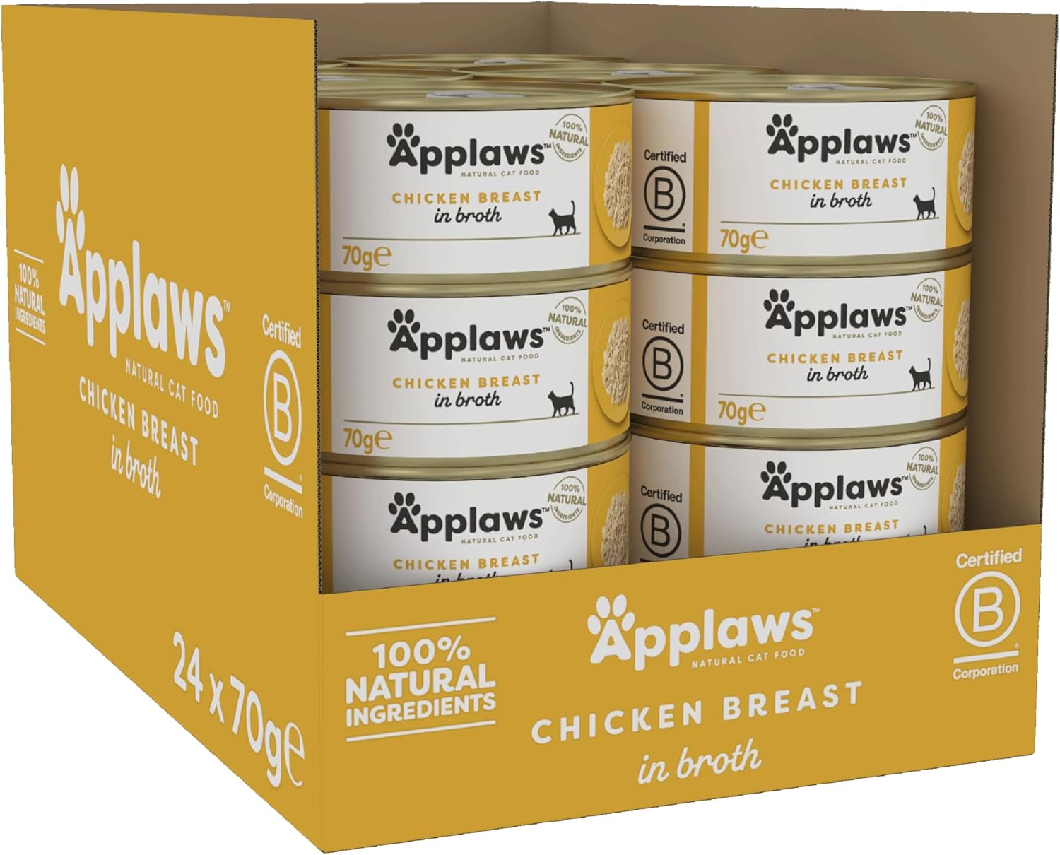 Applaws Cat Can Chicken Breast Flake in Broth 70g x 24