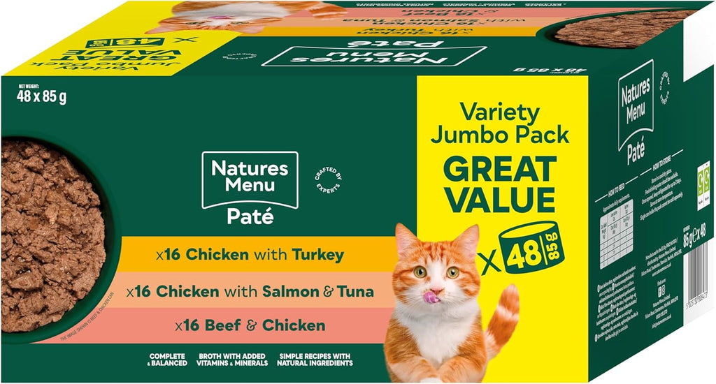 Natures Menu Wet food for Adult Cats - Multipack Paté - 12 x 85g