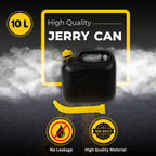 10 Litre Jerry Can for Petrol Diesel Fuel with Spout, Emergency Backup Fuel Storage for Cars, Motorcycles & Vans