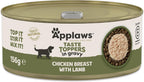 Applaws 100% Natural Wet Dog Food Tins, Grain Free Chicken and Lamb in Gravy, 156g (Pack of 12)