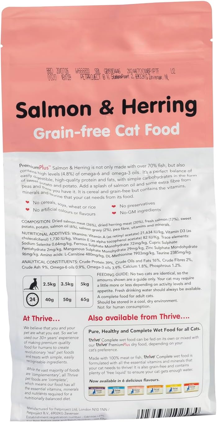 Thrive Cat Premium Plus Dry Salmon & Herring 1.5kg x 1