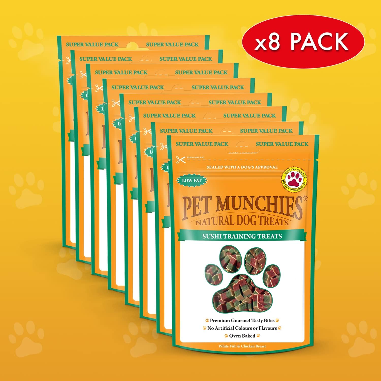 Pet Munchies Dog Training Treats Sushi 150g x 8