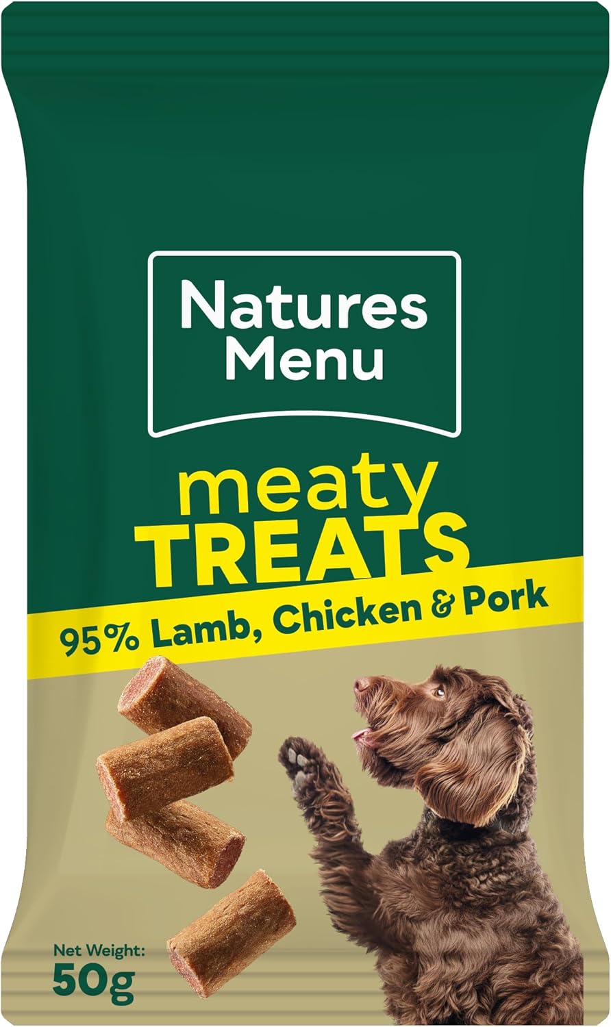 Natures Menu Meaty Treats for Adult Dogs with Lamb and Chicken - 12 x 50g