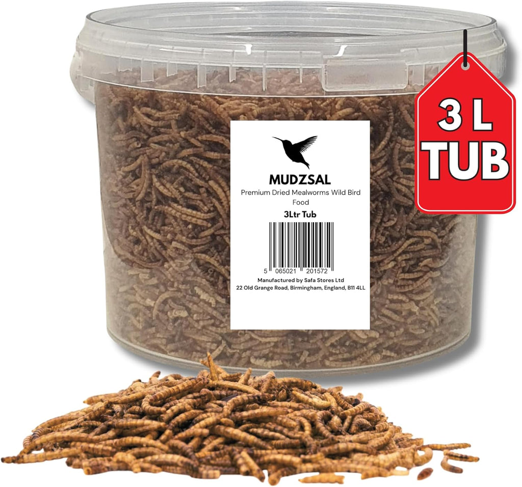 Mealworms Tub Wild Bird Food – High Energy, No Mess Bird Feed
