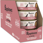 Applaws 100% Natural Wet Dog Food Tins, Chicken Breast with Ham and Vegetable in Broth, 156g (Pack of 12)