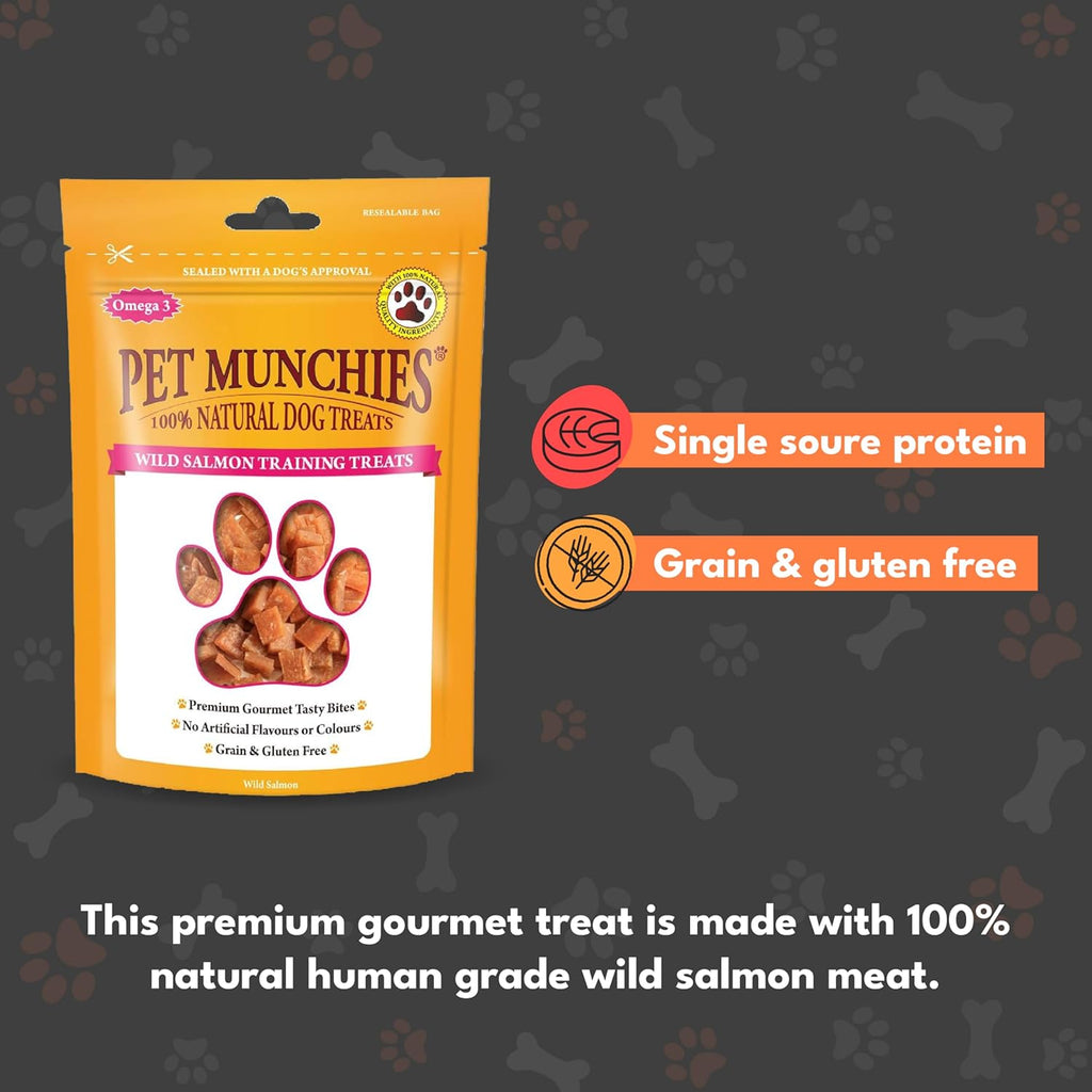 Pet Munchies Dog Training Treats Wild Salmon 50g x 8