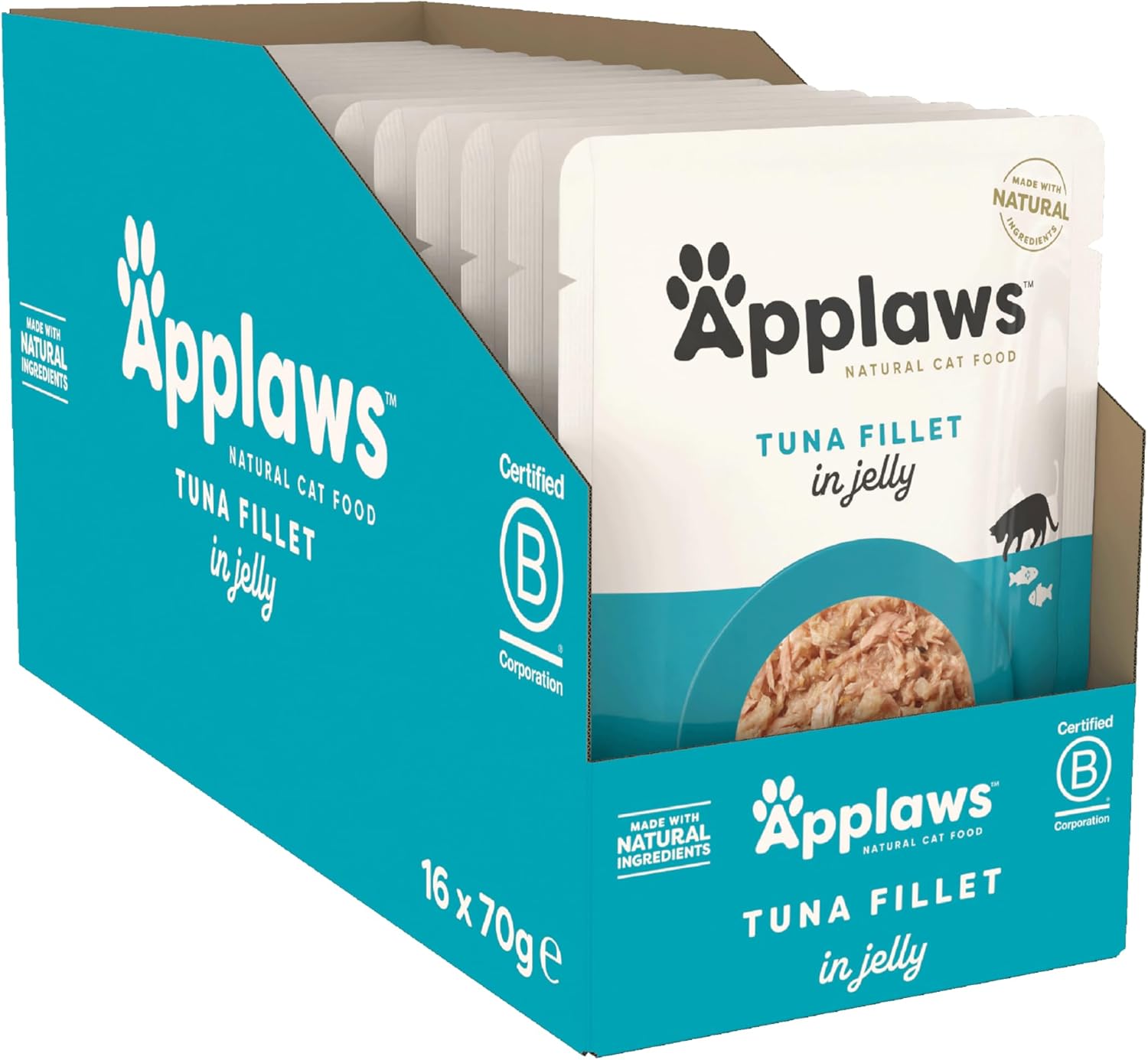 Applaws Cat Pouch Tender Tuna in Jelly 70g x 16