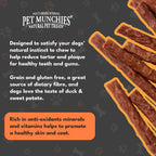 Pet Munchies Dog Treats Duck & Sweet Potato Sticks 90g x 8