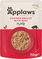 Applaws Cat Pouch Chicken & Beef in Jelly 70g x 16