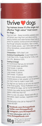 Thrive 1 x 60g ProReward Dog Treats 100% Liver