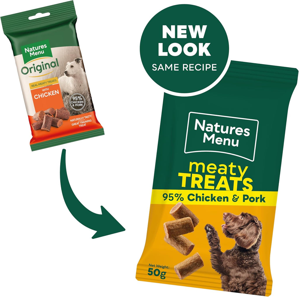 Natures Menu Meaty Treats for Adult Dogs with Chicken - 12 x 50g