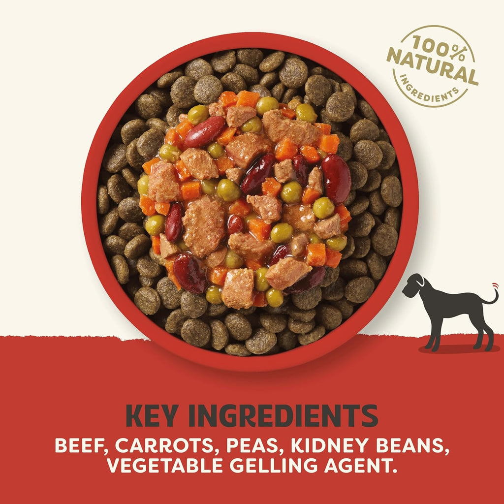 Applaws 100% Natural Wet Dog Food Tins, Grain Free Beef with Vegetables Stew, 156g (Pack of 12)