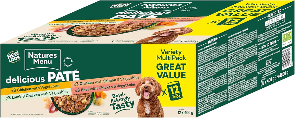 Natures Menu Wet food for Adult Dogs - Multipack 12 x 400g