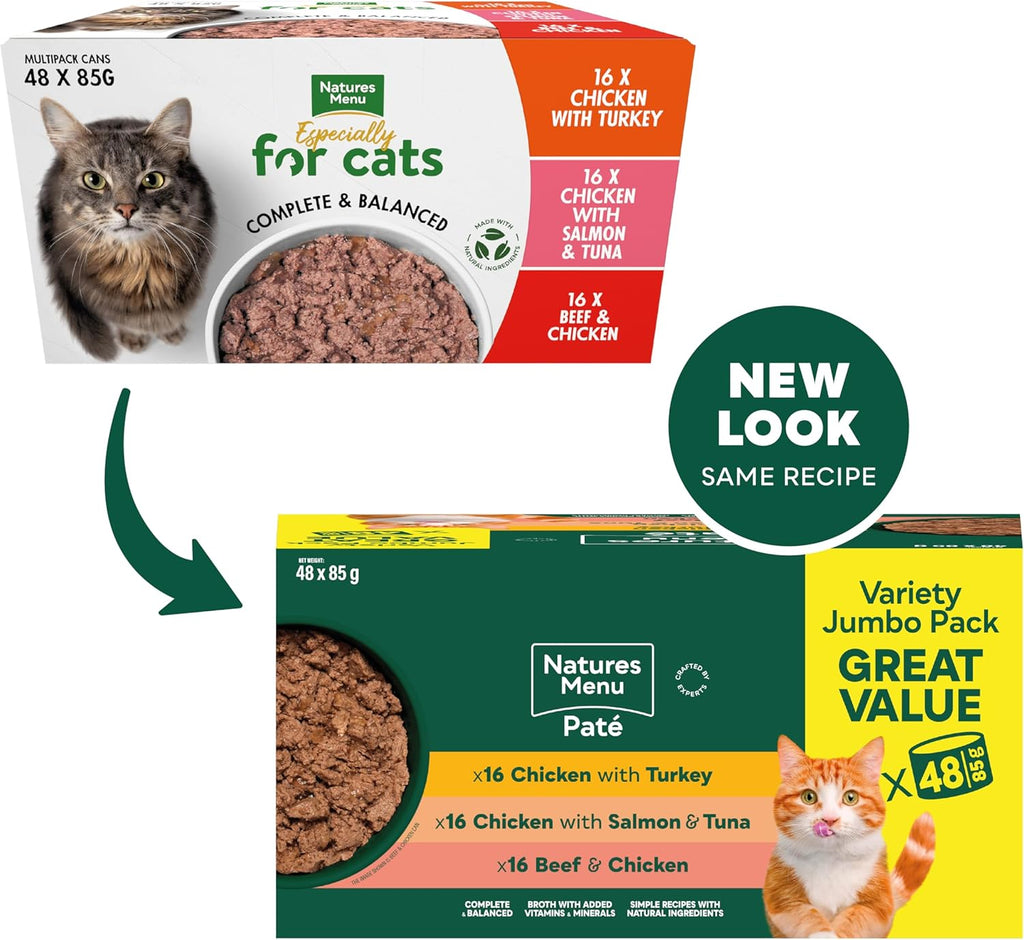 Natures Menu Wet food for Adult Cats - Multipack Paté - 12 x 85g