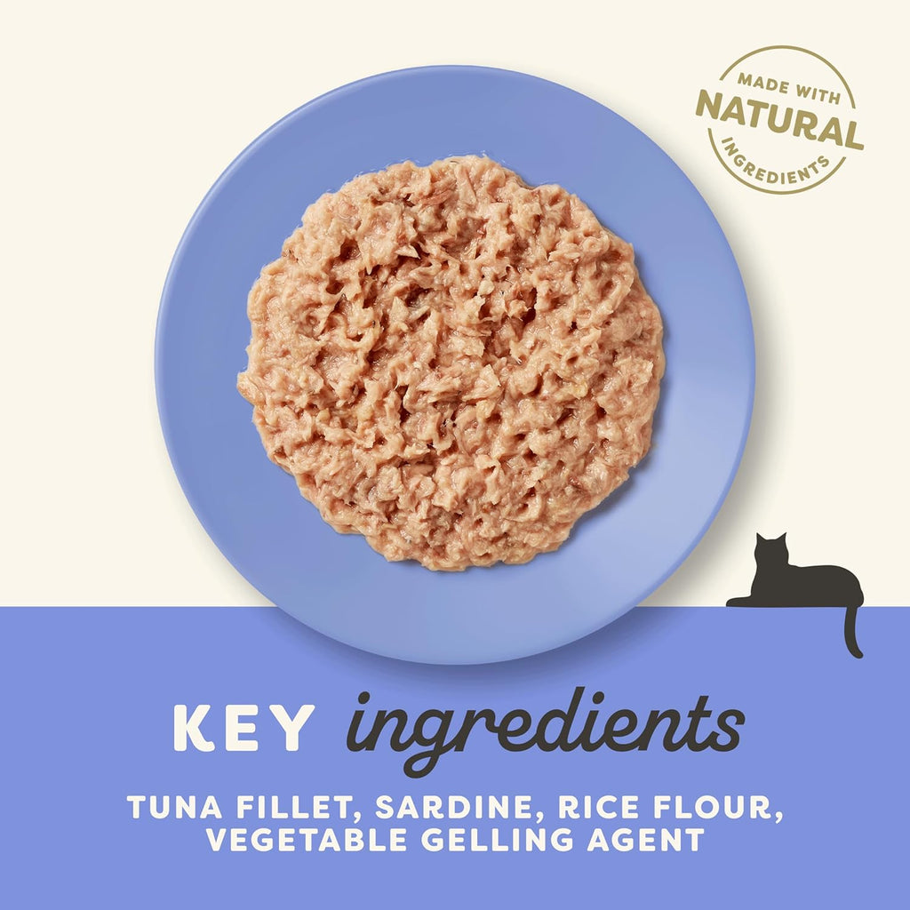 Applaws Natural Senior Wet Cat Food, Tuna with Sardines in a Soft Mousse 70g Tin(Pack of 24 x 70g Tins)