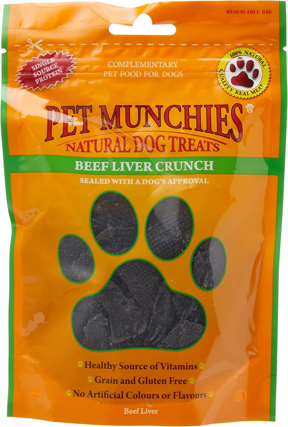Pet Munchies Dog Treats Beef Liver Crunch 90g x 8