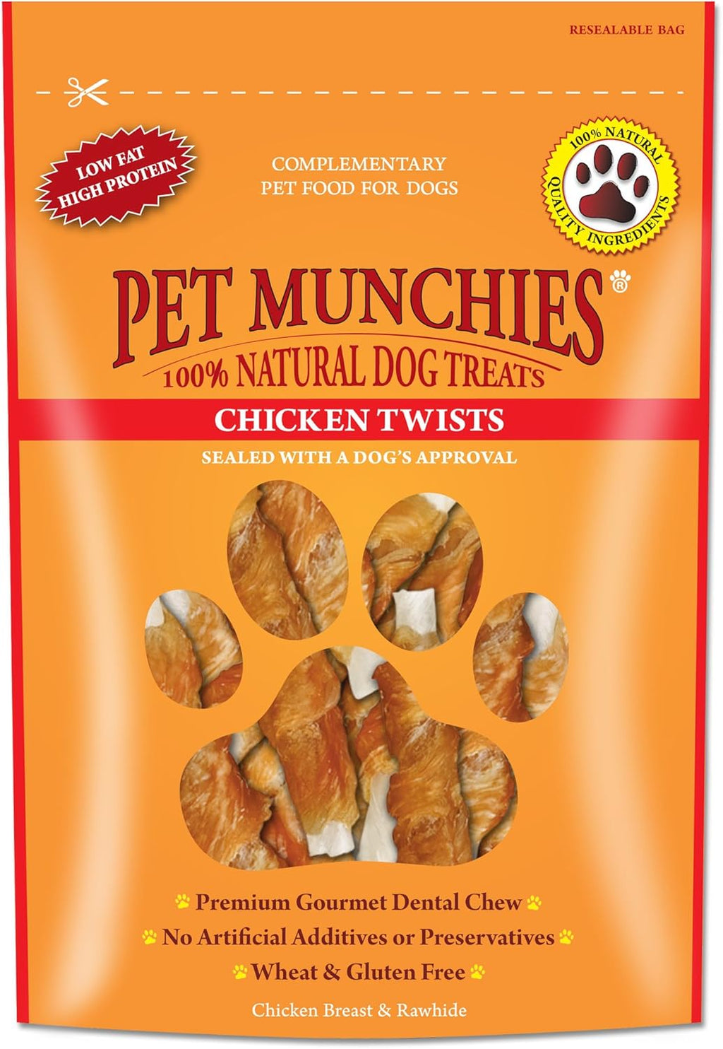 Pet Munchies Dog Treats Chicken Twists 80g x 8