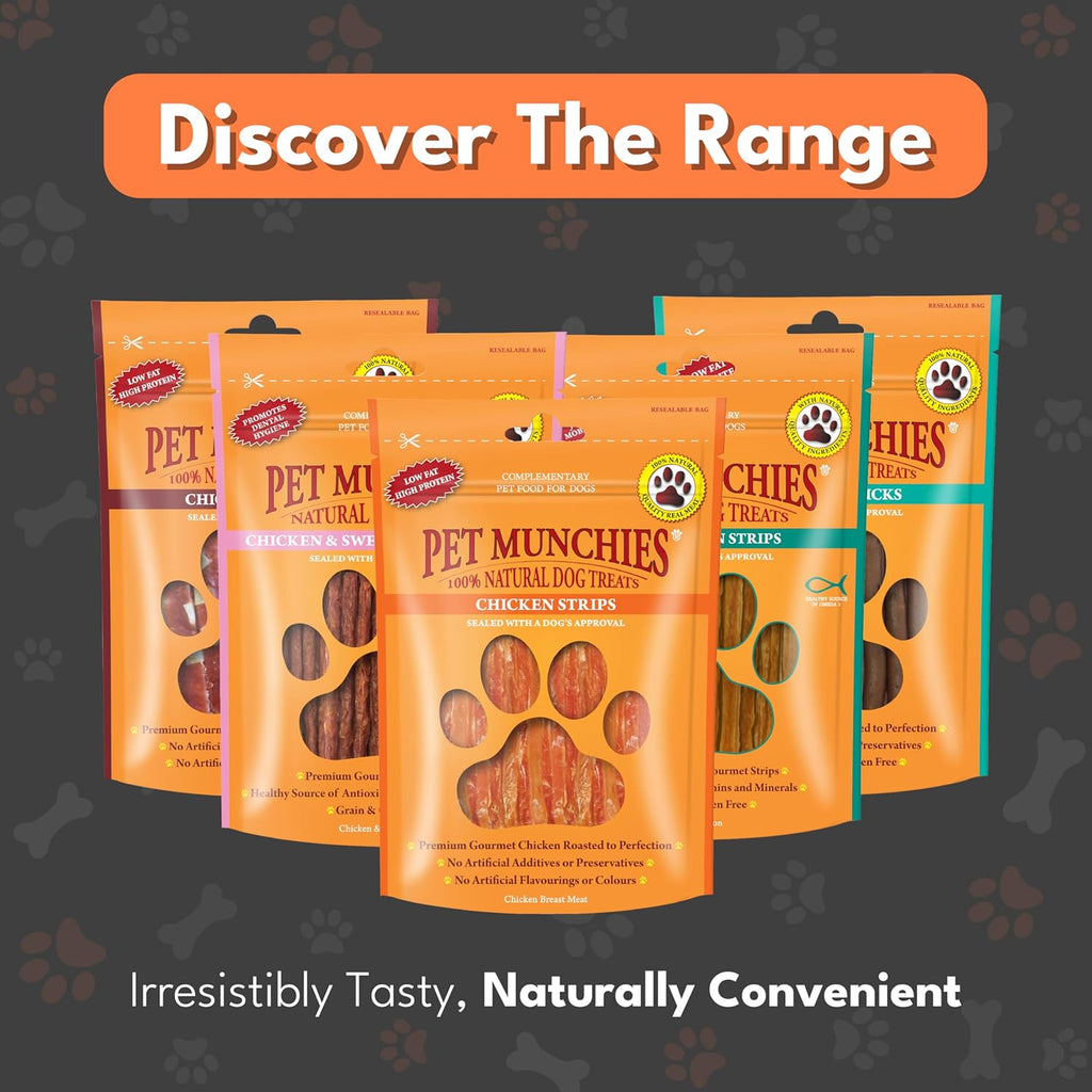 Pet Munchies Dog Treats Chicken Strips 90g x 8