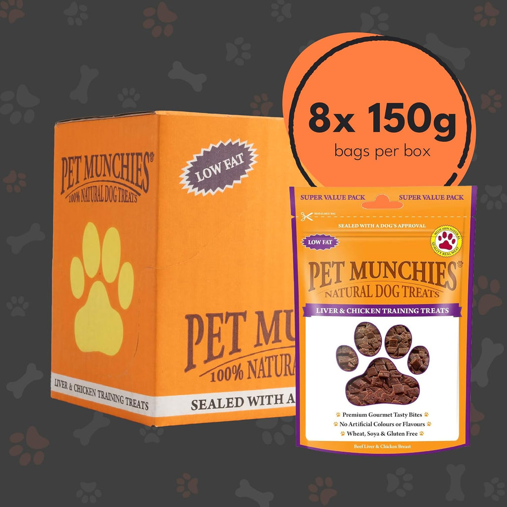 Pet Munchies Dog Training Treats Liver & Chicken 150g x 8