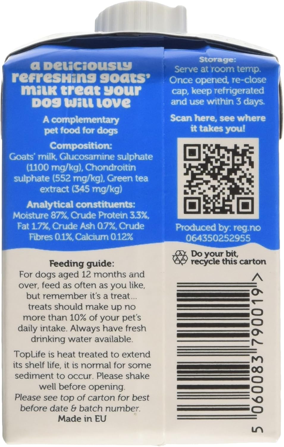 Delamere Dairy Toplife Formula Dog Milk 200 ml (Pack of 18)