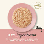 Applaws Natural Senior Wet Cat Food,Tuna with Salmon in a Soft Mousse Jelly 70g Tin (Pack of 24 x 70g Tins)