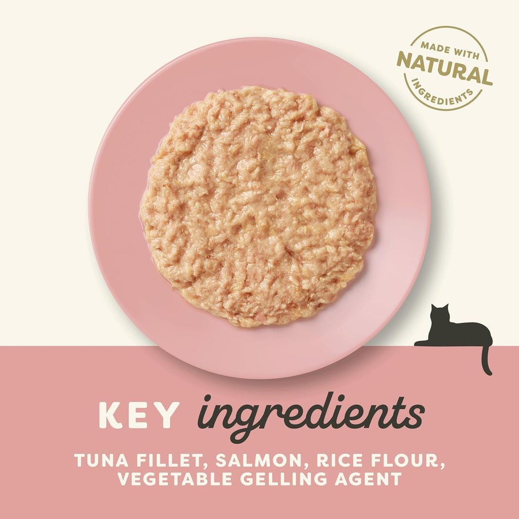 Applaws Natural Senior Wet Cat Food, Tuna with Salmon in a Soft Mousse Jelly 70g Tin (24 x 70g)