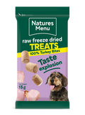 Natures Menu Freeze-Dried 100% Turkey Bites Raw Dog Treats 20 x 15g