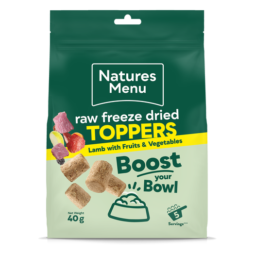 Natures Menu Lamb Freeze Dried Raw Dog Toppers 7 x 40g