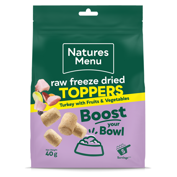 Natures Menu Complete Raw Freeze Dried Toppers - Turkey - 7 x 40g