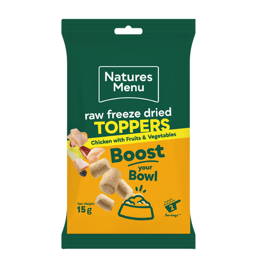 Natures Menu Raw Freeze Dried Chicken Toppers 20 x 15g