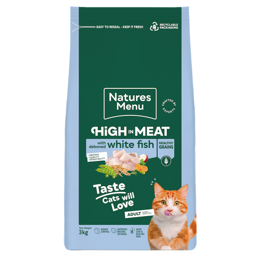 NM Cat High in Meat White Fish (3 x 3kg)