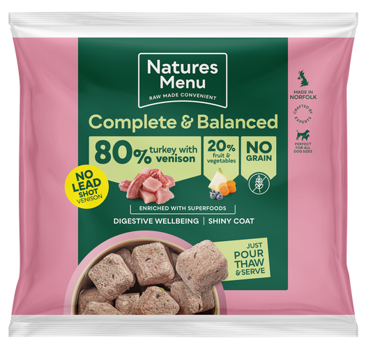 Natures Menu 80/20 Complete and Balanced Venison & Turkey 1 x 1kg