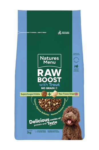 Natures Menu Raw Boost Trout Dog Food 3 x 3kg