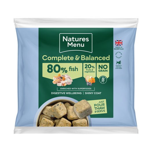 Natures Menu 80% Fish Raw Dog Food Nuggets 1kg
