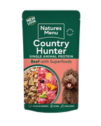 Natures Menu Country Hunter Beef Superfoods Wet Dog Food Pouch (3 x 6 x 150g)
