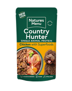 Natures Menu Country Hunter Pouch Chicken 3 x 6 x 150g