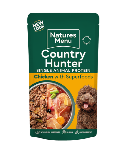 Natures Menu Country Hunter Pouch Chicken 3 x 6 x 150g