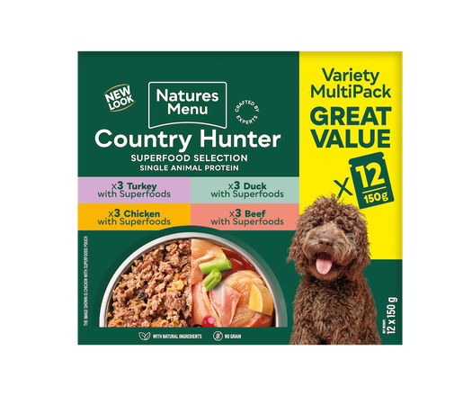 Natures Menu Country Hunter Multipacks Pouch 3 x 12 x 150g