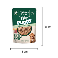 Natures Menu Puppy Chicken with Lamb Pouch 8 x 300g