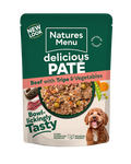 Natures Menu Delicious Beef Tripe & Vegetable Pate Pouch 8 x 300g
