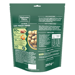 Natures Menu 80% Chicken Freeze Dried Raw Dog Food 5 x 250g